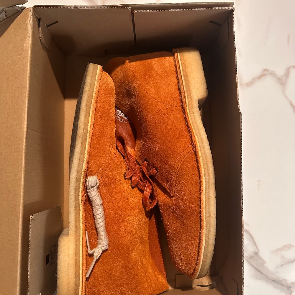 Clarks Men's Vibrant Orange Chukka Boots